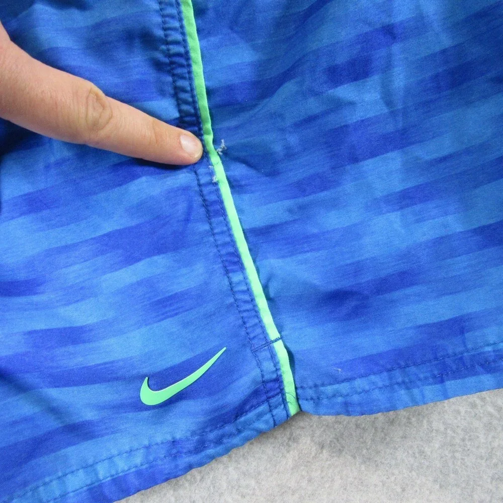 Nike Mens Swim Trunks L x 10‎ Blue 100% Polyester Drawstring Mesh Lined